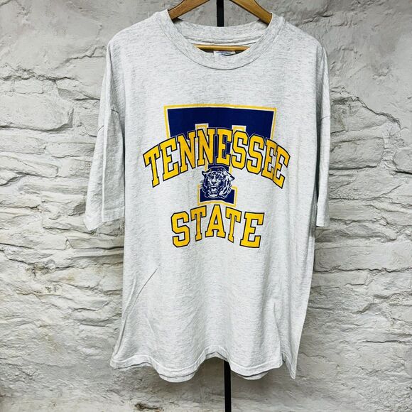 Champion Tennessee State Tigers University Single Stitch T Shirt Vtg Made in USA - Picture 1 of 7